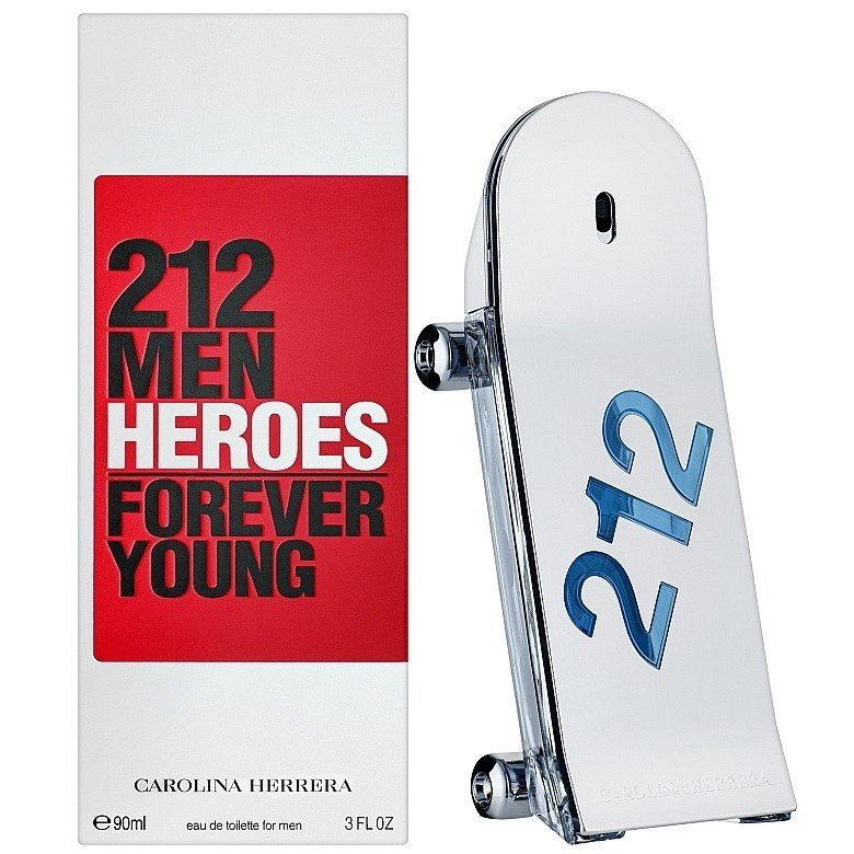 Туалетна вода чоловіча Carolina Herrera 212 Men Heroes Forever Young, 90 ml